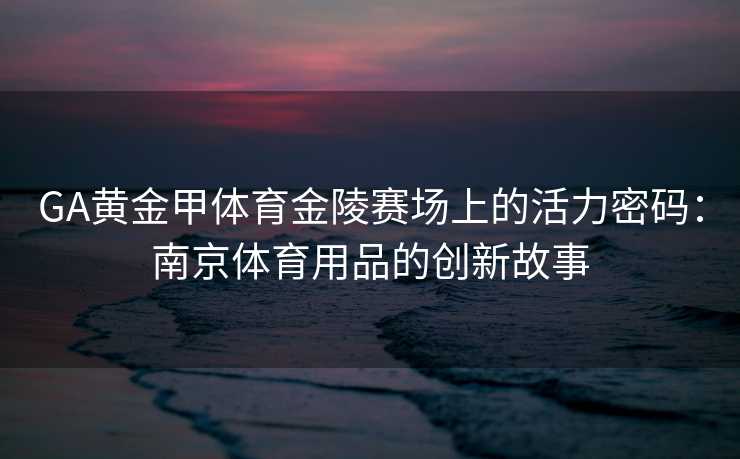 GA黄金甲体育金陵赛场上的活力密码：南京体育用品的创新故事